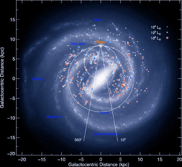 Image credit: Urquhart JS et al / Robert Hurt, the Spitzer Science Center / Robert Benjamin.