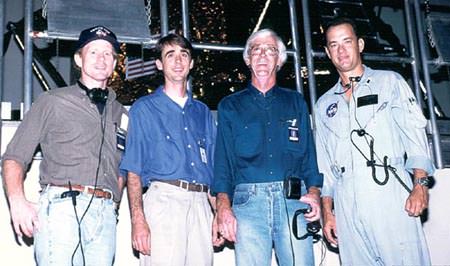 From left to right: Ron Howard, Mike Bostick, Jerry Bostick, Tom Hanks. Image courtesy Jerry Woodfill. 