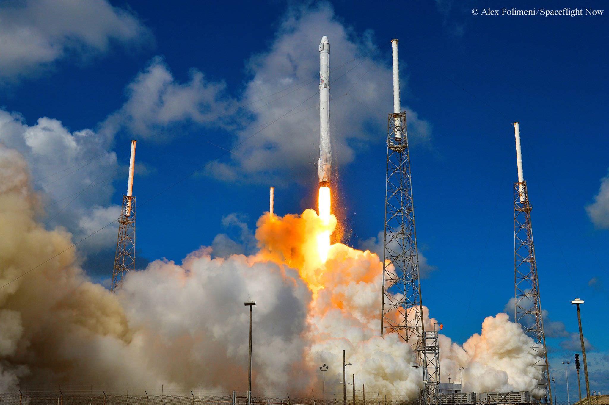 SpaceX Falcon 9 rocket launch from Cape Canaveral, Florida, on June 28, 2015. Credit: Alex Polimeni