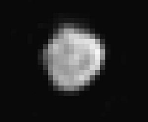 Pluto's moon Nix as imaged by New Horizons from 590,000 kilometers distant. Image credit: NASA/JHUAPL/SWRI
