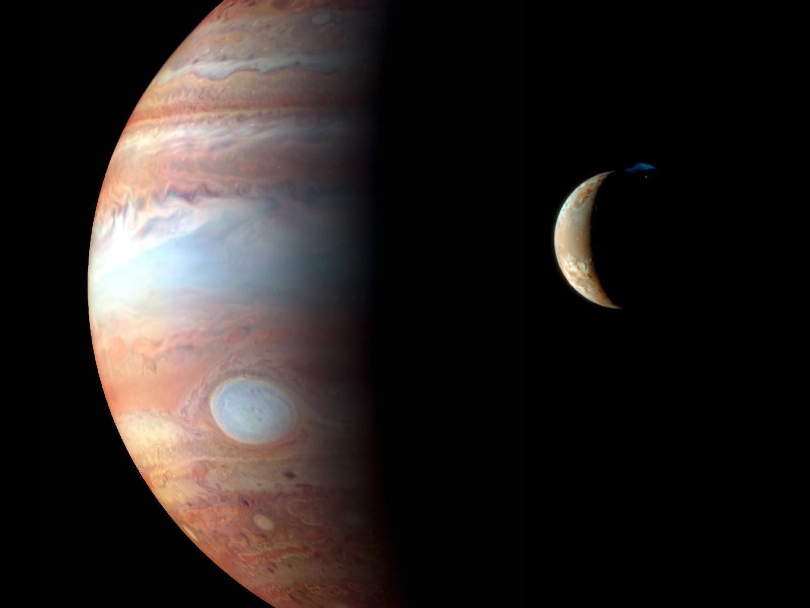 Jupiter and Io. Image Credit: NASA/JPL