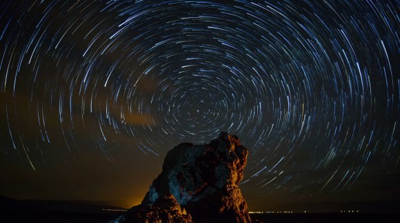 A star trail sequence from the timelapse video "Pinnacles". Image credit: Harun Mehmedinovic. Used by permission.