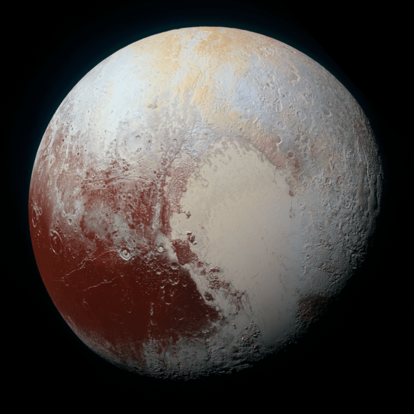Pluto was re-classified as a dwarf planet based on our growing understanding of its nature. Will Schlaufman's new study help us more accurately classify gas giants and brown dwarfs? NASA's New Horizons spacecraft captured this high-resolution enhanced color view of Pluto on July 14, 2015. Credit: NASA/JHUAPL/SwRI 