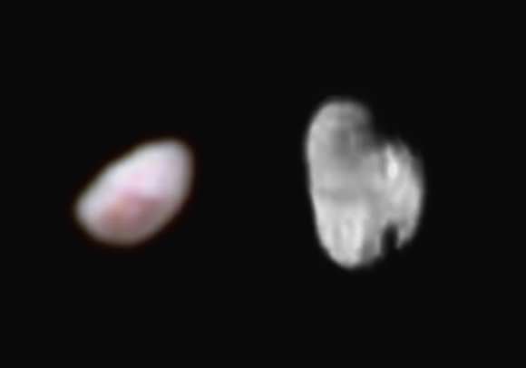 Images acquired by the New Horizon's probe of Nix (left) and Hydra (right). Credit: NASA/JHUAPL/SWRI