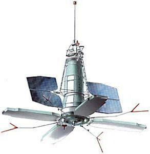 A typical Tselina-D style Kosmos series satellite. Image credit: Yuzhnoye Design