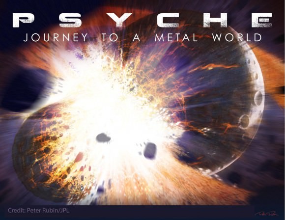 Promotional artwork for the proposed Psyche mission. Credit: Peter Rubin/JPL-CALTECH.