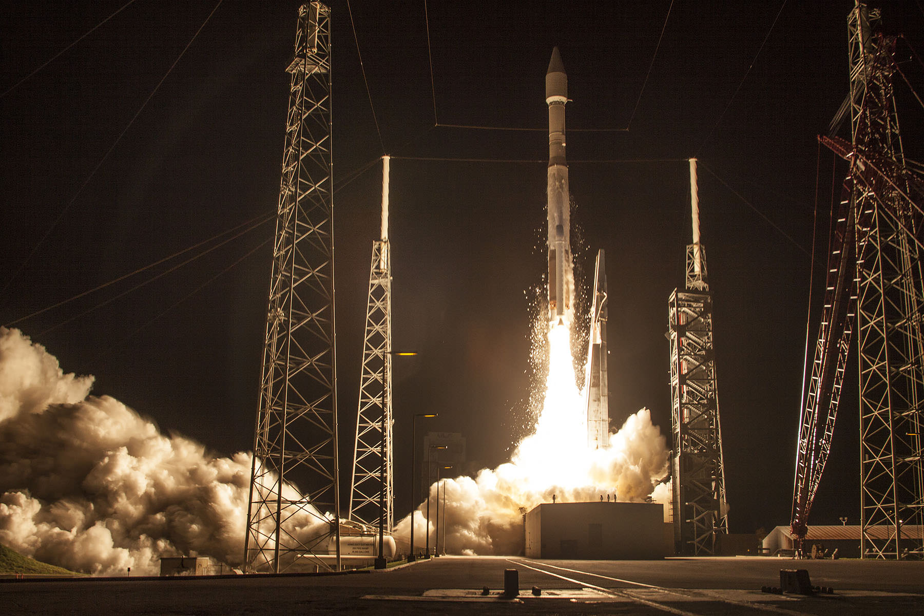 A United Launch Alliance (ULA) Atlas V rocket carrying the Morelos-3  mission lifted off from Space Launch Complex 41 on Cape Canaveral Air Force Station, Florida, at 6:28 a.m. EDT on Oct. 2, 2015.  Credit: ULA 