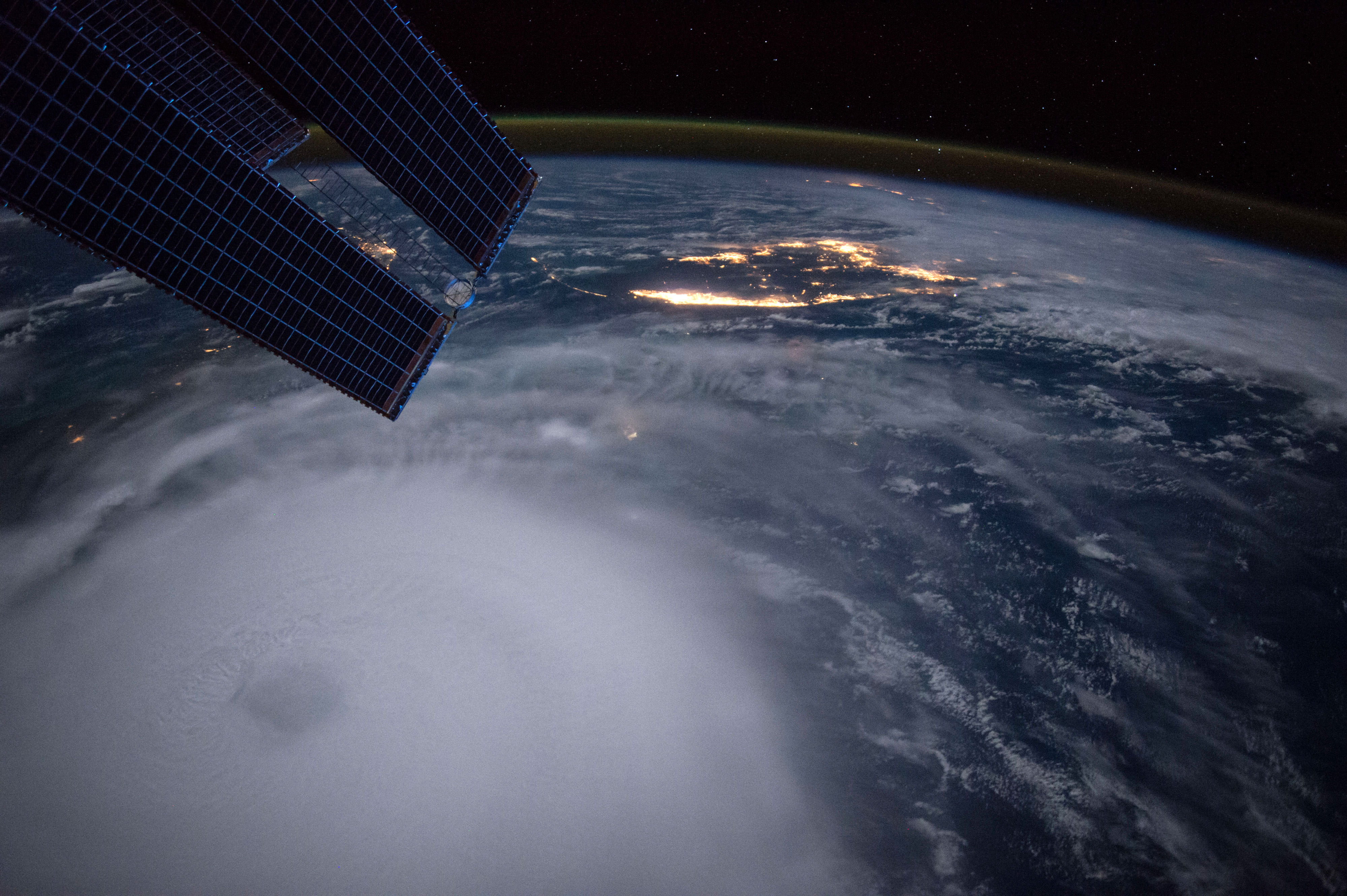Hurricane Joaquin captured on Oct. 2, 2015 by NASA Astronaut Scott Kelly from the International Space Station. Credit: NASA/Scott Kelly 