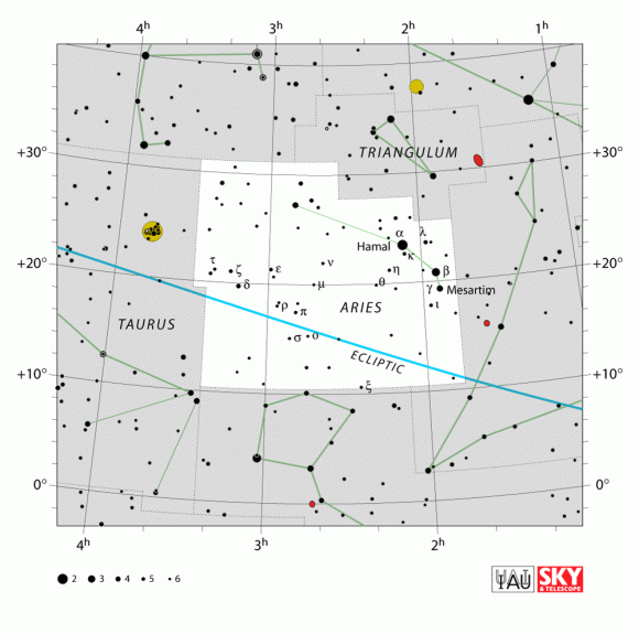 The constellation Aries. Credit: iau.org