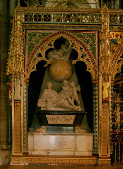 Newton's tomb in Westminster Abbey. Credit: Wikipedia Commons/Klaus-Dieter Keller 
