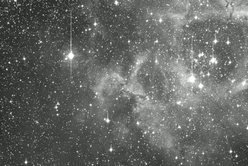 Three 90-second exposures showing WT1190F zipping across the Rosette Nebula taken on Nov. 11, 2015 at the Konkoly Observatory in Hungary. Credit: Krisztián Sárneczky