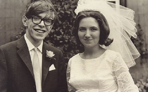Stephen Hawking and Jane Wilde on their wedding day, July 14, 1966. Credit: telegraph.co.uk