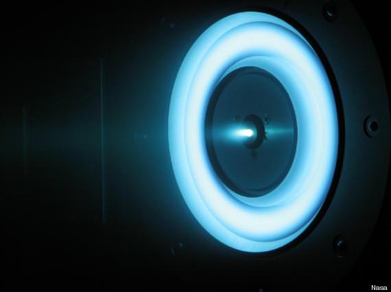 The comforting blue glow of an ion drive. Image Credit: NASA