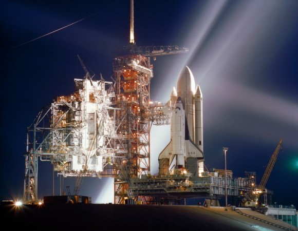 STS-1 Columbia on the launch pad. Image Credit: NASA