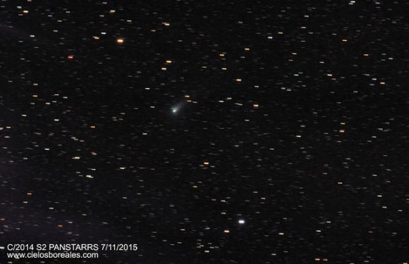 Comet S2 PanSTARRS, imaged on July 11th. Image credit: Roberto Ferrero