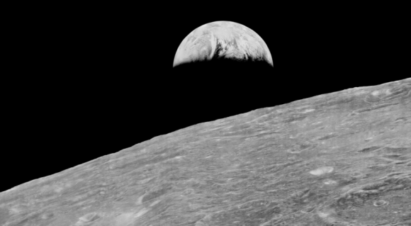 On August 23, 1966, Lunar Orbiter 1 took the first photo of Earth as seen from lunar orbit. While a remarkable image at the time, the full resolution of the image was never retrieved from the data stored from the mission. In 2008, this earthrise image was restored by the Lunar Orbiter Image Recovery Project at NASA Ames Research Center. They obtained the original data tapes from the mission (the last surviving set) and restored original FR-900 tape drives to operational condition using both 60s era parts and modern electronics. Credit: NASA / LOIRP.