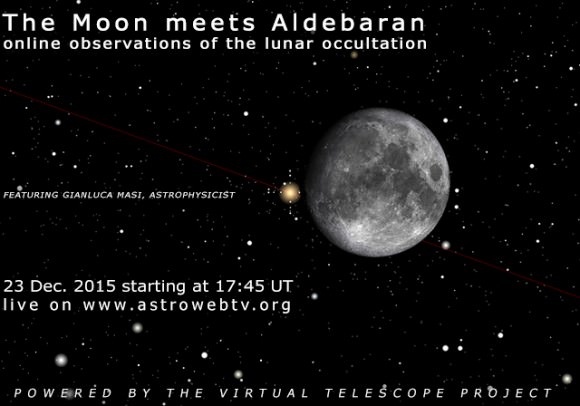 Watch the Moon occult a star live... Image credit: The Virtual Telescope Project