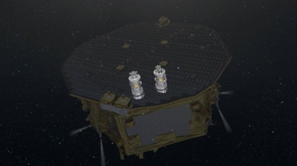 LISA Pathfinder in space. image credit: ESA 