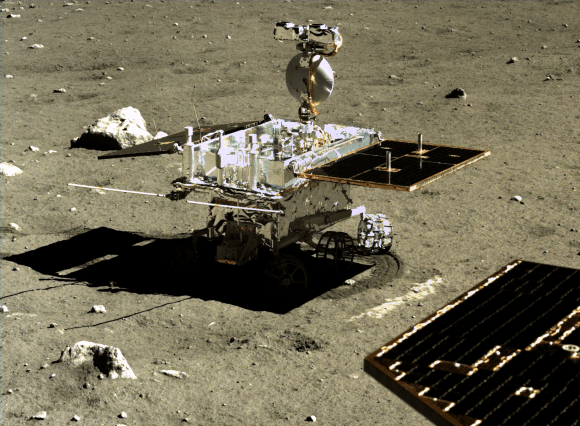 This image shows a lot of detail of the Yutu rover. Image: Chinese Academy of Sciences/China National Space Administration/The Science and Application Centre for Moon and Deep Space Exploration/Emily Lakdawalla.