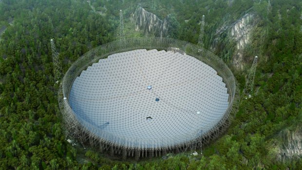China's new radio telescope, the world's largest, should be completed by September 2016. Image: FAST