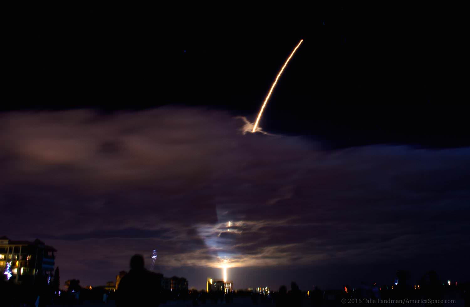 Gorgeous launch of ULA Atlas V with Cygnus OA-6 mission in this streak shot taken over Cocoa Beach on March 22, 2016! Weather couldn't have cooperated better!  Credit: Talia Landman/AmericaSpace 