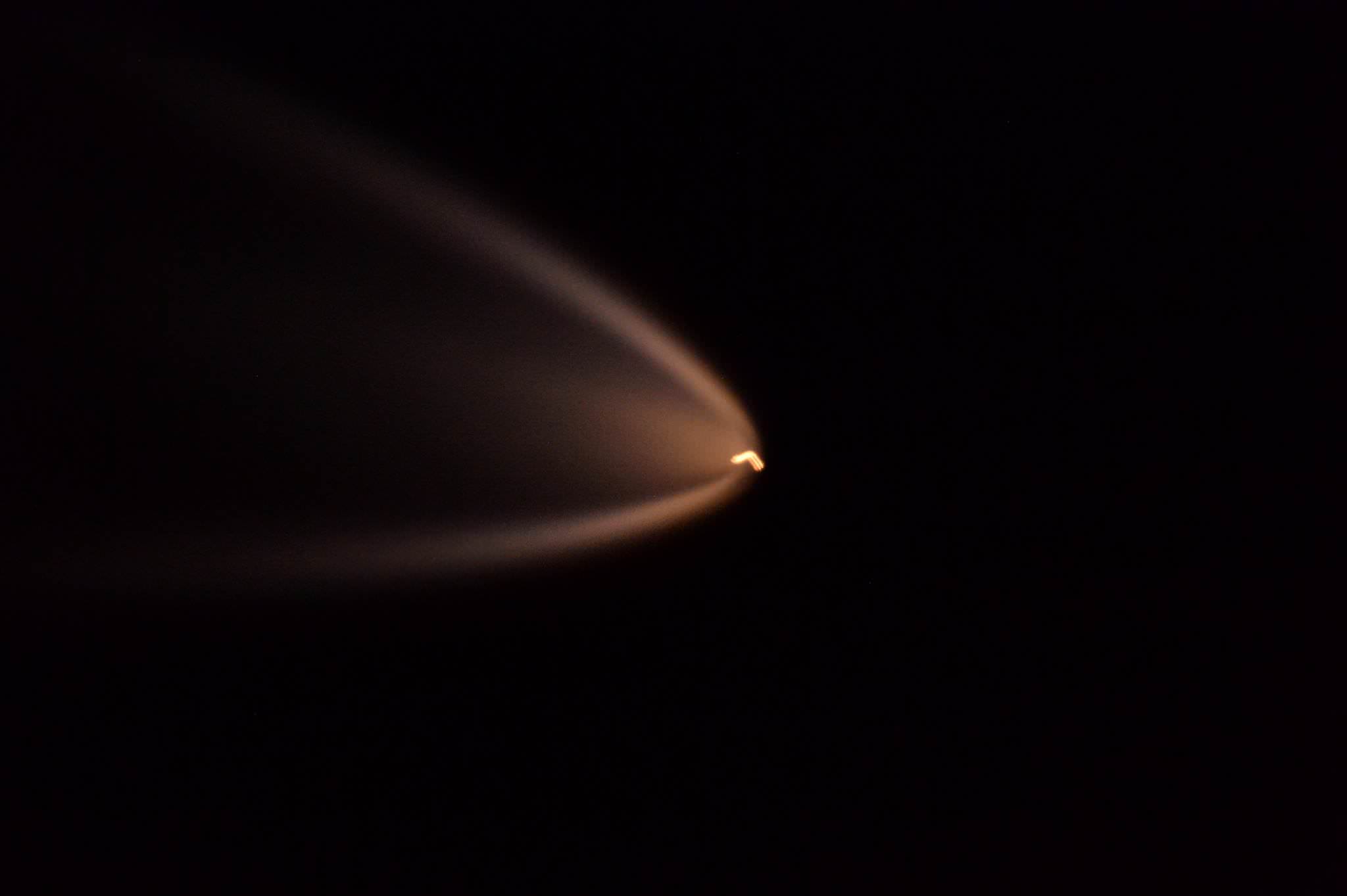 The Russian Progress 63 spacecraft launch on a Soyuz booster to the International Space Station on March 31, 2016, as photographed by NASA astronaut and Expedition 47 crew member Jeff Williams from onboard the orbiting outpost.  Credit: NASA/Jeff Williams 