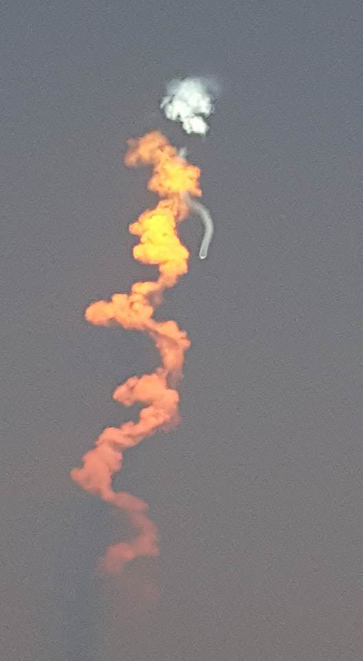 SpaceX SES-9 launch from Cape Canaveral AFS, FL as seen from Titusville, FL on March 4, 2016.  Credit: Joseph Carrillo