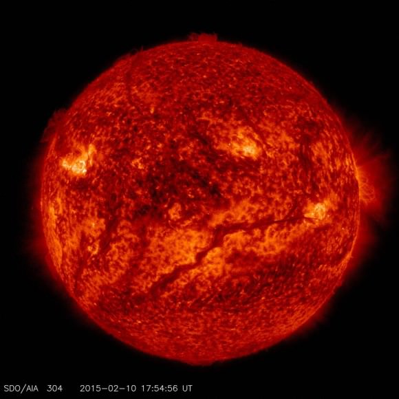 Our Sun in all its intense, energetic glory. When life appeared on Earth, the Sun would have been much different than it is now; a more intense, energetic neighbor. Image: NASA/SDO.