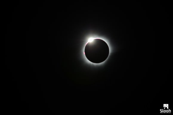 Totality, as witnessed by the Slooh team in Indonesia. Image credit: www.slooh.com