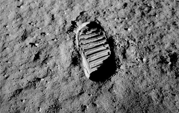 Lunar footprint from the Apollo missions. Credit: NASA