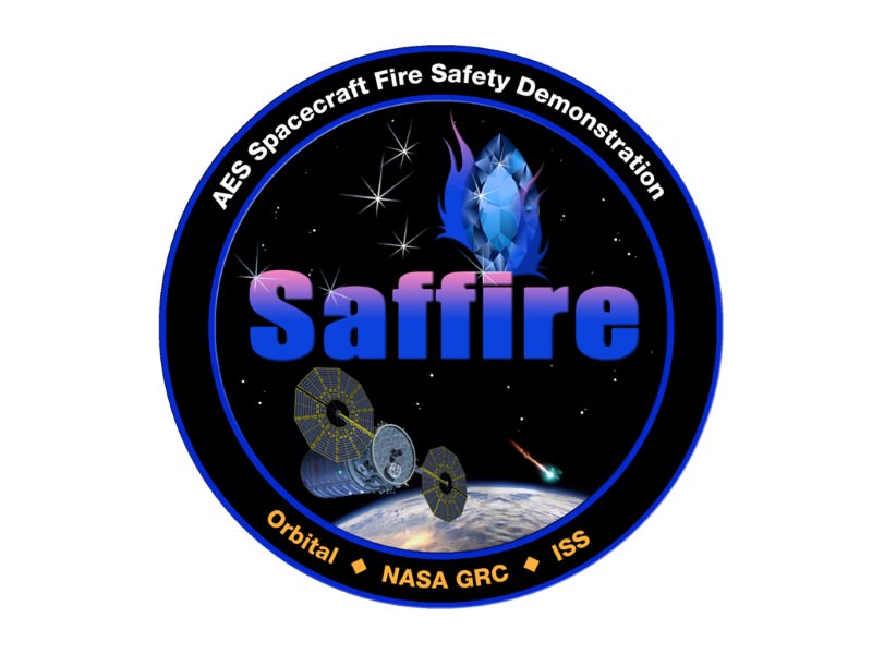 The logo for Saffire, NASA's Spacecraft Fire Experiment. Image: NASA
