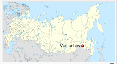 The Vostochny Cosmodrome is located in Russia's far east. Image: Wikimedia Commons, CC by SA 3.0