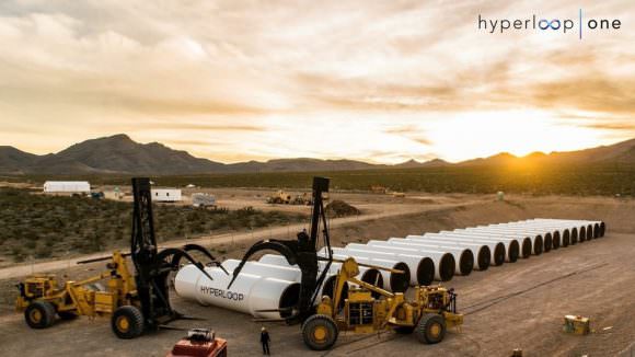 Hyperloop's One future test track, which will consist of aluminum tubes under low air pressure. Credit: Hyperloop One