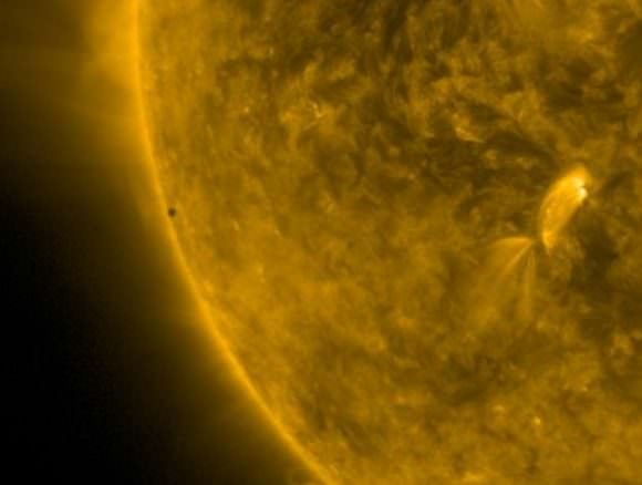 NASA's Solar Dynamics Observatory nabs the transit of Mercury... from SPACE (-ace, -ace...) Image credit: NASA/SDO 