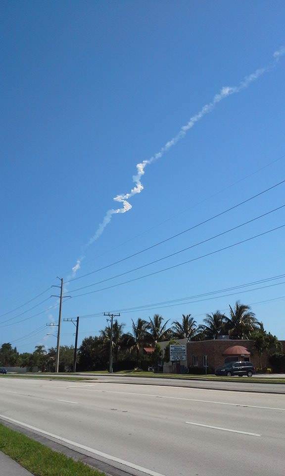 United Launch Alliance (ULA) Atlas V rocket carrying MUOS-5 military comsat streaks to orbit atop a vast exhaust plume after liftoff from Space Launch Complex-41 on June 24, 2016.  Credit: Jillian Laudick 