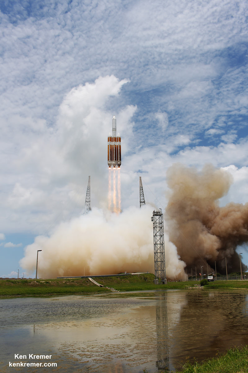 ULA Delta 4 Heavy rocket delivers NROL-37 spy satellite to orbit on June 11, 2016 from Space Launch Complex-37 on Cape Canaveral Air Force Station, Fl.   Credit: Ken Kremer/kenkremer.com