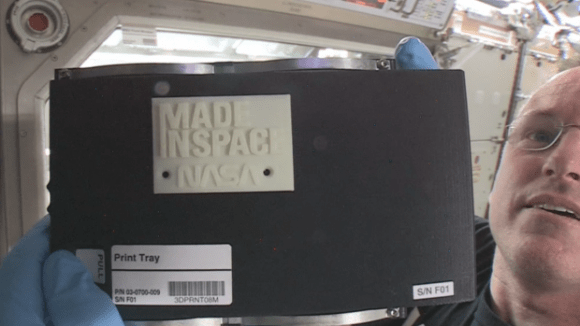 The first item ever manufactured in space was a replacement part for the printer itself, in November 2014. Image: NASA