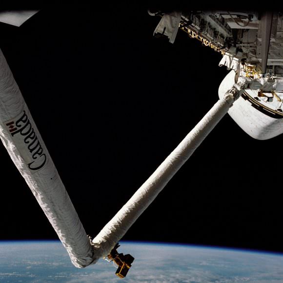 The "Canadarm", pictured here as part of Space Shuttle mission STS-2, Nov. 1981. Credit: NASA