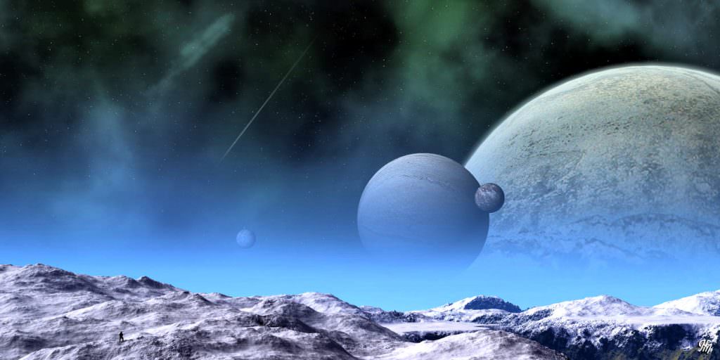 A new study announced the discovery of a new system hosting five transiting planets (image credit: jhmart1/deviantart).