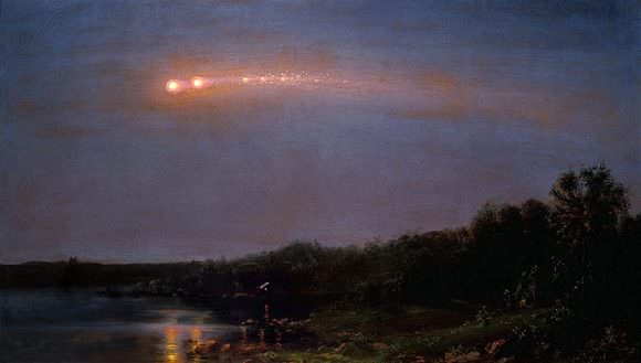 1860 meteor train. Painting by Frederic Church. 