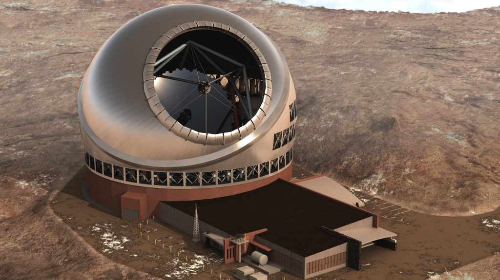 Artist's impression of the top view of the proposed Thirty Meter Telescope complex. Credit: tmt.org