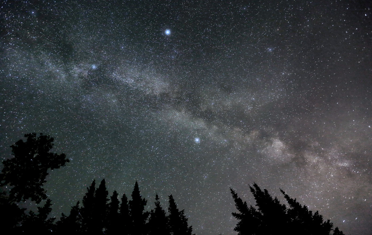 The Milky Way on a late September night offers an opportunity to contemplate the grand form of the galaxy. Credit: Bob King