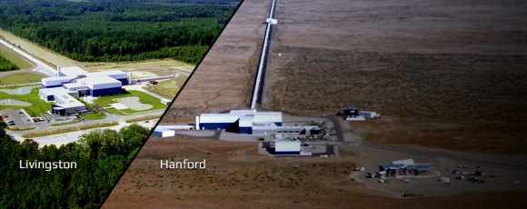 LIGO's two facilities, located in . Credit: ligo.caltech.edu