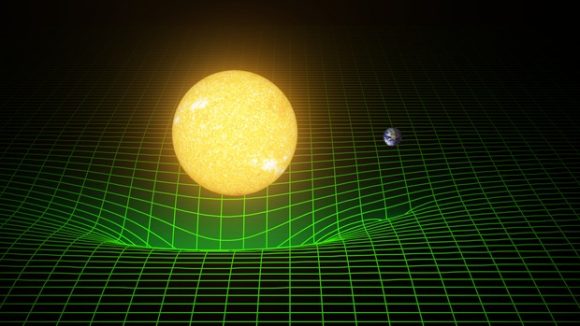 Artist's impression of how massive bodies (like our Sun) distort space time. Credit: T. Pyle/Caltech/MIT/LIGO Lab 