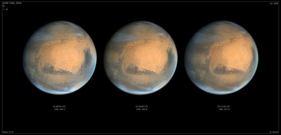 Images of Mars from Earth on Jun 15, 2016. Credit and copyright: Damian Peach. 