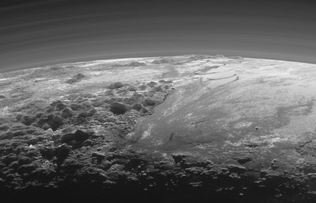This image of Pluto's encounter side was taken only minutes after New Horizons was at its closest approach. An orbiter would allow an extended investigation. Credit: NASA/JHUAPL/SwRI.