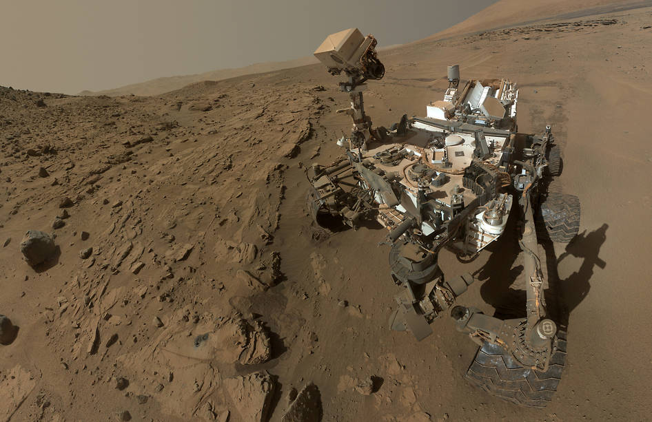 NASA's MSL Curiosity. NASA is the only agency to successfully place a lander on Mars. This self portrait shows Curiosity doing its thing on Mars. Image: NASA/JPL-Caltech/MSSS