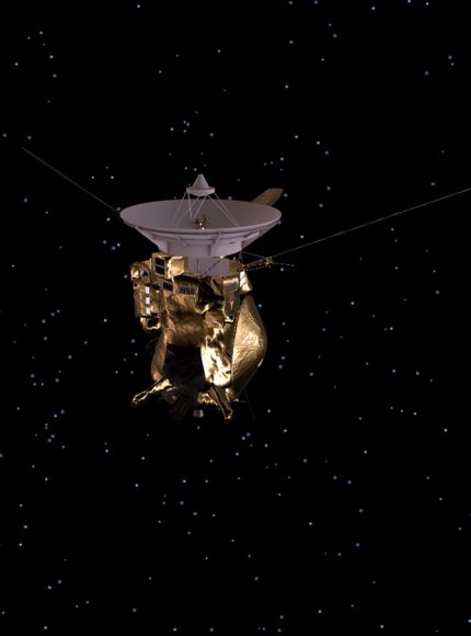  Artist's impression of the Cassini space probe, part of the Cassini-Huygens mission to explore Saturn and its moons. Credit: NASA/JPL
