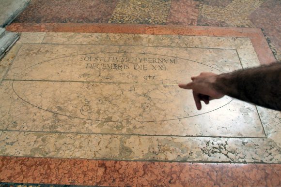 La Meridiana, the meridian line calculated by Cassini while living in Bologna. Credit: Wikipedia Commons/Ilario/Cassinam 