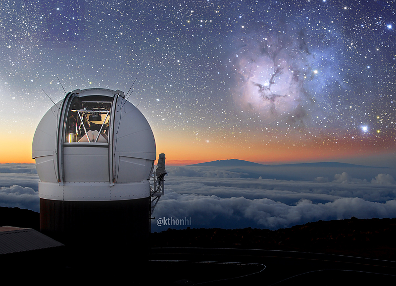 The Pan STARRS telescope in Hawaii. Image: Institute for Astronomy, University of Hawaii.